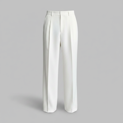 Men's Pleated Trousers | Straight Fit Formal Pants
