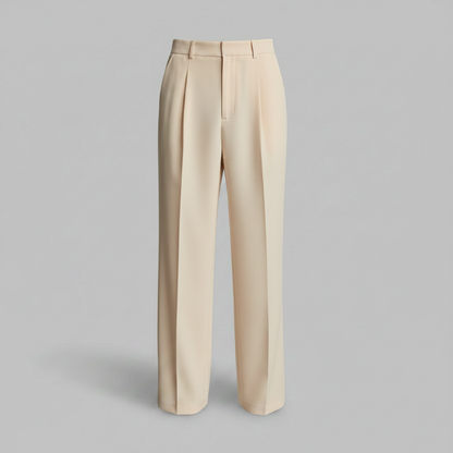 Men's Pleated Trousers | Straight Fit Formal Pants