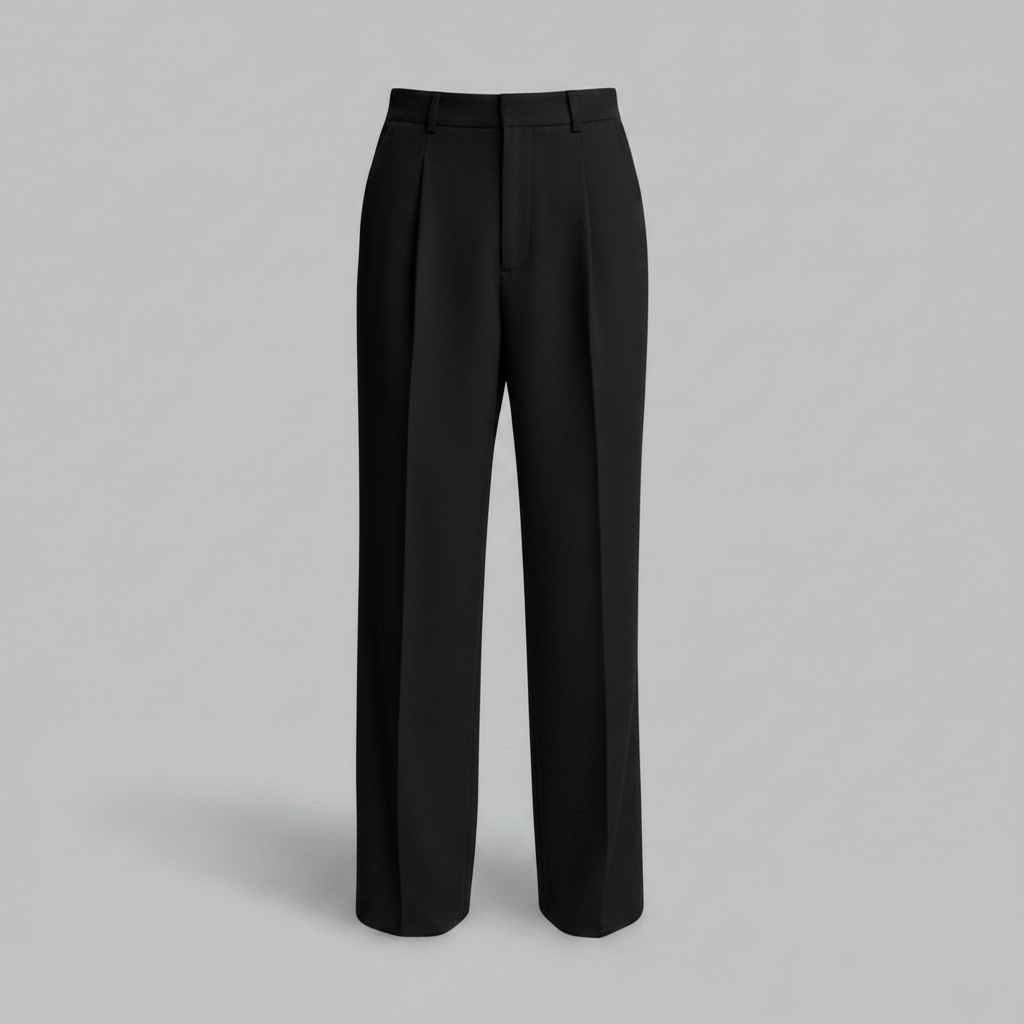 Men's Pleated Trousers | Straight Fit Formal Pants