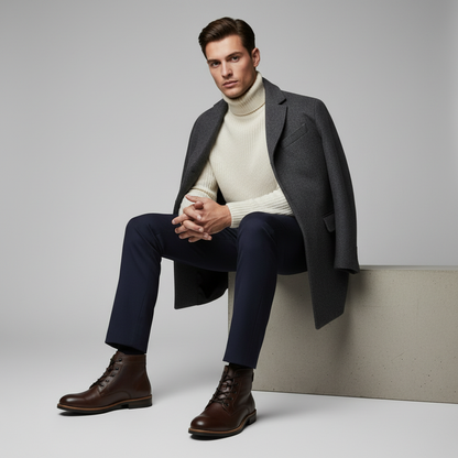 Retro Leather Boots | Men's Classic Footwear