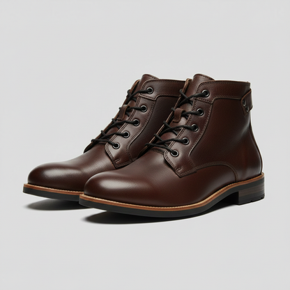 Retro Leather Boots | Men's Classic Footwear