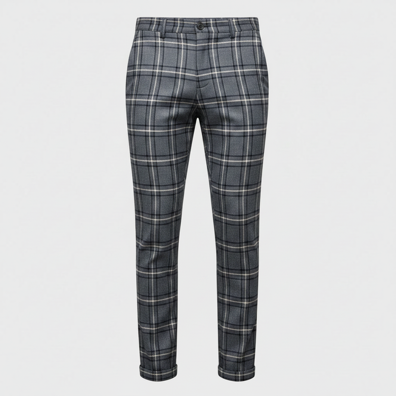 Sasha Checked Chinos | Men's Trousers