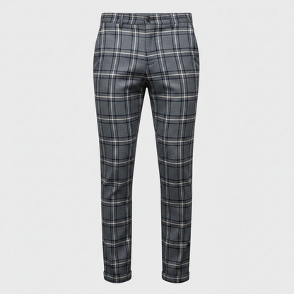 Sasha Checked Chinos | Men's Trousers