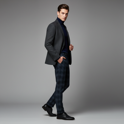 Sasha Checked Chinos | Men's Trousers