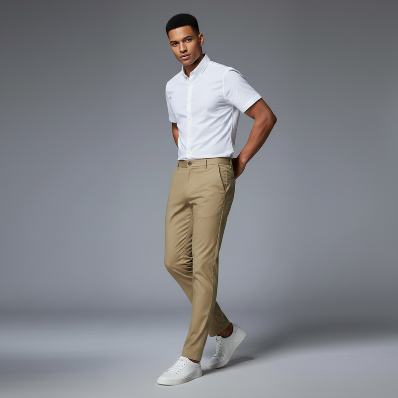 Saul | Men's Slim Fit Stretch Trousers