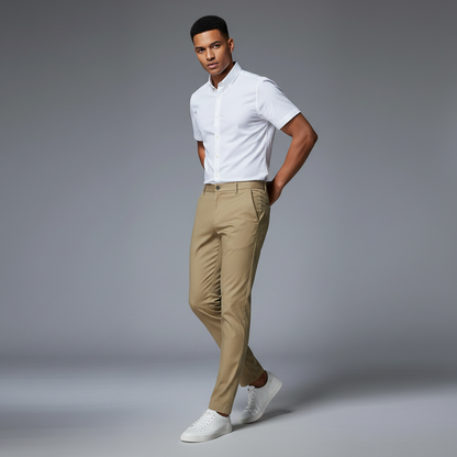 Saul | Men's Slim Fit Stretch Trousers